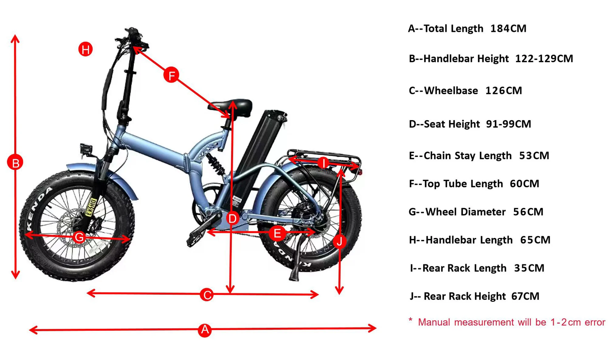 脂肪タイヤEbikeフルサスペンションのジオメトリ